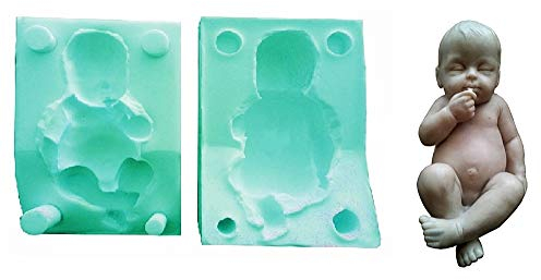 Stampo in silicone bimbo neonato con ciucciotto decorazioni dolci per sapone gesso idea regalo artigianato creativo nascita o baby shower