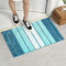 Treer Badezimmermatte Weicher Saugfähig Badezimmerteppich, Mikrofaser Plüsch Farbverlauf Wasseraufnahme Badematten Antirutsch Badvorleger Fußmatte Schlafzimmer Bodenmatte (Blau,43x68cm)