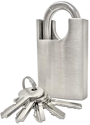 Smith’s® 60mm Stainless Steel Heavy Duty Industrial Padlock (5 Keys Included)