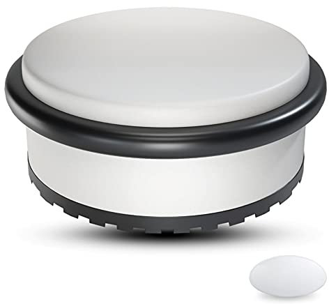 SilverRack® Türstopper Edelstahl Weiß [1 Stück] + 1 extra Wand Türstopper - Premium Tür Stopper ohne Bohren 1,1kg - Schwerer Türstopper Boden - 10x4,5cm Door Stopper