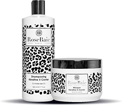 Kit d'entretien au lissage Kératine X Caviar ed. ltd blanc RoseBaie 2 produits