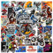 RGBEE Moto-Cross Aufkleber 50 Stück, Wasserfeste Vinyl Sticker Set für Laptop, Koffer, Helm, Motorrad, Skateboard, Snowboard, Auto, Fahrrad, Computer, Graffiti Aufkleber Decals