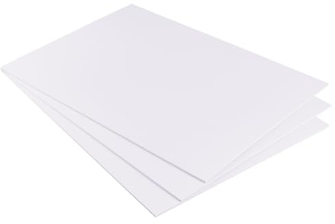 BENECREAT 3 Blatt 3 mm Weiße Schaumstoffplatten, 30x40cm Leichter Hartschaumstoff zum Basteln DIY Lieferungen Schaumgummimatten zur Befestigung von Bastelmodellen für Kunstdisplays