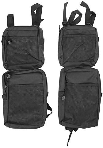 BORDSTRACT ATV Fender Bag, 2 Pcs Black Oxford Cloth Rear Storage Bag, ATV Tank Saddlebags, Side Pannier Bag, for Quad, Dirt Bike, UTV, Snowmobile(ATV Bag)