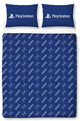 Character World PlayStation Doppelbett Bettwäsche-Set, blau