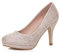 AJVANI mid high Heel Platform Work Evening Court Shoes Pumps Size 4 37