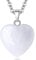 XIANNVXI Heart Necklaces for Women Crystal Heart Pendant Necklaces Clear Quartz Necklace Natural Healing Gemstone Pendant with Silver Chain Reiki Jewellery Necklace Gifts