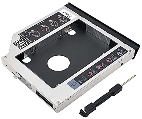SIMPLETEK – Caddy HDD Ssd Lettore Odd Dvd CD L410 L412 L420 L421 L430 12.7MM per Portatile | Cacciavite Incluso