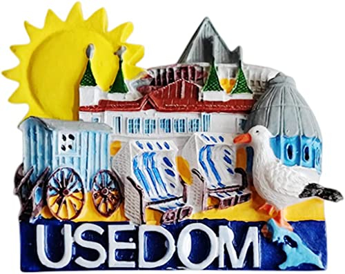 Usedom Island Deutschland Magnet Kühlschrank Kühlschrank Magnet Dekoration Aufkleber Souvenir Harz Handwerk Küche Whiteboard