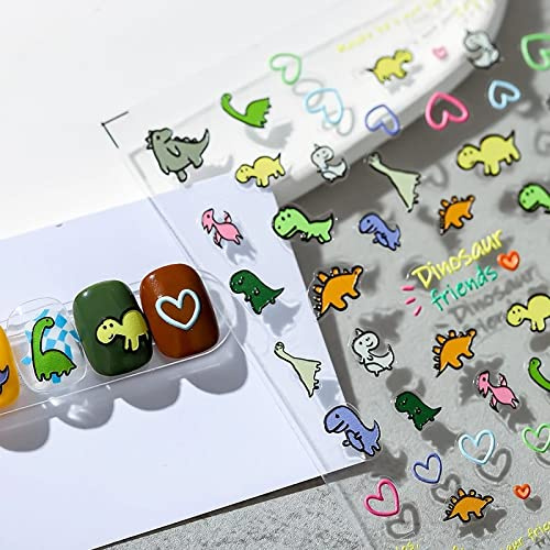 Nagelsticker Niedlicher Dinosaurier-Nagel-Kunst-Deko-Nagel-Kunst-Aufkleber,Kx253
