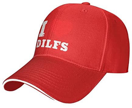 IUBBKI Hut I Love Hot Dilfs Baseball Cap Männer Frauen Cowboy Hut Trucker Hut Papa Kappe Pferdeschwanz Hut