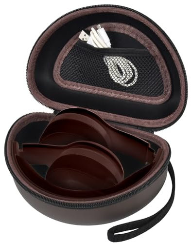 COMECASE Travel Hard Carrying Case Compatible with Beats Studio Pro/for Beats Studio3/ for Beats Solo 3 2 Bluetooth On-Ear Headphones - Brownish