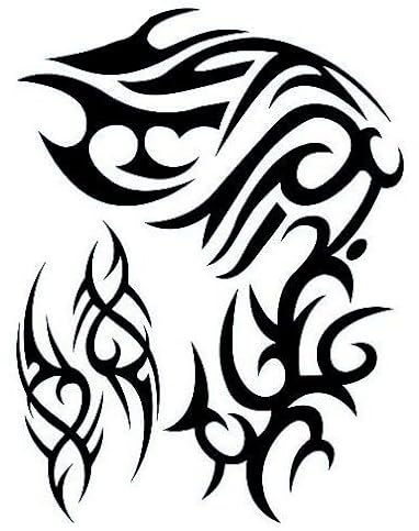 Tatouage temporaire pour bras et épaule - Tatouage tribal - Tatouage temporaire - Faux tatouage PC-006