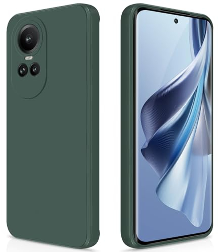 GiiYoon Funda para OPPO Reno 10 5G / Reno 10 Pro 5G, Case de Silicona Suave de TPU Carcasa Protector de Goma Fexible Prueba Liviano y a Delgado de Golpes Antirrayas para Teléfono (Verde)