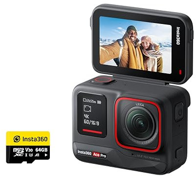 Insta360 Ace Pro 8K Action Camera 64GB Kit inc 64GB MicroSD Memory Card