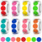 4000 Stück Klebepunkte Bunt 20mm Aufkleber Weihnachten Sticker 8 Rollen Punkt Aufkleber Rund, Markierungspunkte Farbige Runde Etiketten Bunte Selbstklebende Klebeetiketten für Kalende Schule DIY Büro