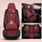 NOBQUA Autositzbezüge Universal Set, Leder Autositzbezug Komplettset, Aus Premium Leder + Einzigartigem Design 5-Sitzer Sitzbezüge (Kompatible Automodelltabelle enthalten)