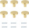 YSBCNK 6 Pcs Gold Handles, Drawer and Cupboard Knobs, Wardrobe, Closet, Kitchen Handles, Home Decorating, (20 * 25mm)