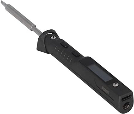 DC- und PD-Dual-Mode-Netzteil-Lötkolbenset, 65-W-Wellenperlenschraube aus Edelstahl, ABS, OLED-Bildschirm, DC5525, 50-400℃ Temperaturregelung, TS100-kompatibel