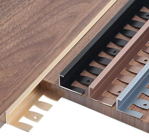 Raouoae Biegbar Abschlussprofil 135cm 2 Stück Eloxiertem Aluminium Abschlussprofil Fliesenkanten Schutz Der Perfekte Schutz Für Ihre Fliesenabschlüsse(Silber,C-TYP_HOCH: 8.5MM)
