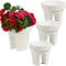 botle Satz von 3 Stück Balkonkiste Blumenkasten Geländerkasten Balkonkasten Geländertopf ?24,5cm | 5 L weiß Balkon-Blumenkasten oval