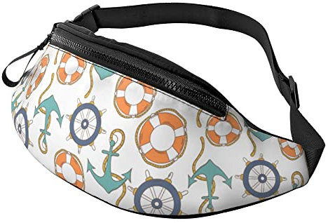 Damen Bauchtasche Rettungsring Boot Anker, Handytasche Tasche Atmungsaktiv Schultertaschen Verstellbarer Sport Hüfttasche Für Sport Reisen Wandern