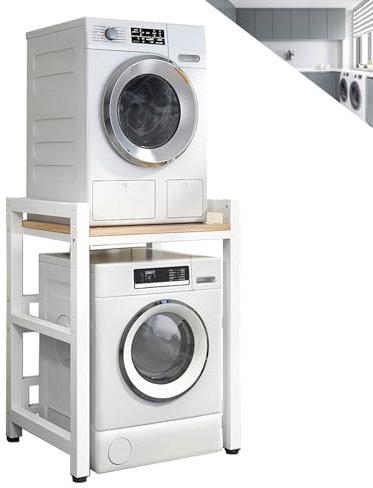 LJPZYOY Lagerregal über der Waschmaschine, Wäscheraum-Organizer-Regal für Badezimmer, Küche, Balkon, trägt bis zu 400 kg