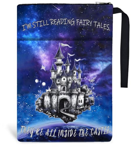 Hobbspring 1 Buchhülle Mit Reißverschluss 34x24cm Blumen Buchschutz Buchumschläge Für Taschenbücher Buchtasche Mit Zitat Buchschutz Für Schüler Und Lehrer Zurück zur Schule