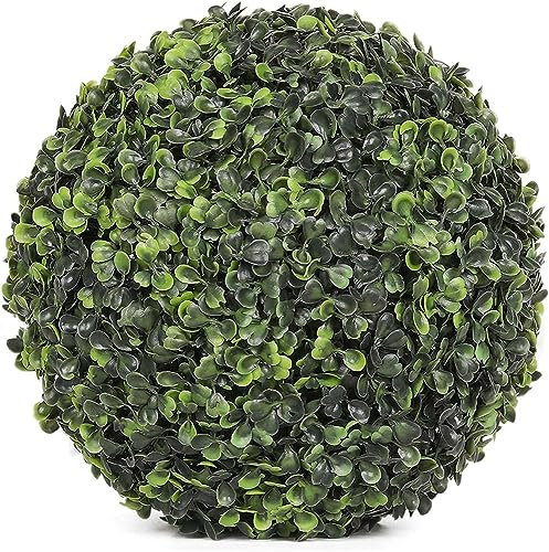 Bola de césped artificial anti-UV para patio trasero, bola redonda de plástico para plantas, bolas decorativas de boj de imitación, perfectas para balcón, jardín, decoración de boda (tamaño: 20