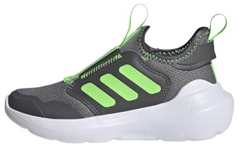 adidas Unisex Kinder TENSAUR Comfort Shoes Children, Grey Three/Lime Burst/Grey Five, 34 EU