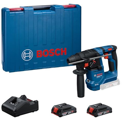 Bosch Professional 18V System Martello perforatore a batteria GBH 18V-18 (SDS plus, incl. 2x 18V 2.0Ah, GAL 18V-20)