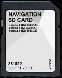 Scheda SD Navigazione GPS Europa - V21 ECE 2025 2026-5L0051236EC - Compatibile con Skoda - Amundsen - Discovery Media 2 MIB2 - Navigazione AS - 32 GB
