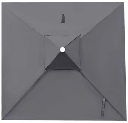 NIKSHI 300x300cm Auvent De Rechange pour Déporté Parasol De Terrasse, Carré Toile De Rechange pour Parasol Tissu De Rechange pour Parasol De Table D'extérieur,Sand-300x300cm(10x10ft)