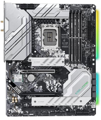 XYYZXKL Placas Base de Ordenador Placa Base Fit For ASRock Z690 Steel Legend WiFi 6E/D5, LGA1700, DDR5 128G, Compatible con procesadores M.2 14900F, 14700, 13400 y 12400.