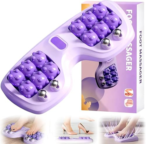 Fußmassageroller, Fußmassagegerät, Portable Double Massage Roller für Fußmassage, Fussmassagegerät Manuelles Doppel Fußmassagegerät, Massageroller Fußroller Geschenk für Frauen und Männer
