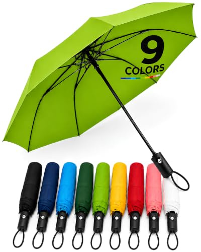 Regenschirm sturmfest I Taschenschirm 3 Größen Ø95cm, Ø100cm, Ø105cm | Leicht & kompakt I Regenschirm klein für Reise & Alltag I Taschenschirm Automatik auf & zu I Für Damen & Herren I Drytogo