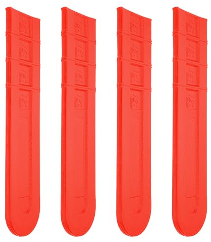 GARIOUANS 4 Stück Kettensägen Schwertschutz 44cm Kunststoffscheide mit Stoßschutz Wetterbeständig und Passgenau Kettensägen Schneidschutz für Garten und Forst
