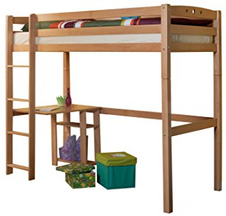 Hochbett Kinderbett Tolly Buche massiv Natur teilbar