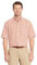 Arrow Hamilton Poplins Short Sleeve Button Down Plaid Shirt Chemise à Bouton Bas, Orange Rouille, XL Homme