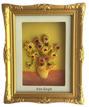 Van Gogh Malerei Sonnenblumen Niederlande Kühlschrankmagnet Harz Harz Handgefertigte Handwerk Touristen Reise Stadt Souvenir Sammlung Brief Kühlschrank Aufkleber