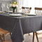maxmill Jacquard-Tischdecke, Wirbelmuster, auslaufsicher, knitterfrei, schwer, weich, für Küche, Esszimmer, Tischdekoration, Outdoor, Picknick, rechteckig, 132 x 178 cm, Anthrazit