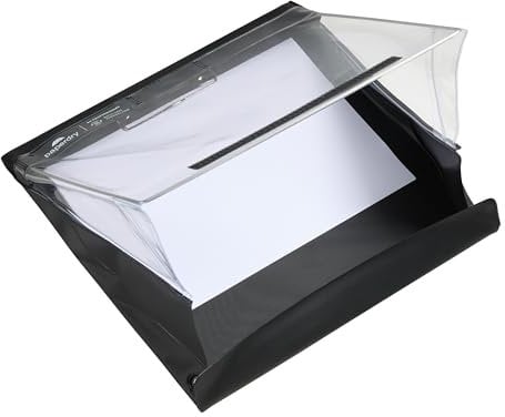 Paperdry A4 Professional Schwarz, Wasserdichtes Klemmbrett Hochformat und Querformat, Kälteschutzmittel, hochwertiges PVC, Geschlossenes Klemmbrett mit Aufbewahrung, Wetterfester Dokumentenhalter