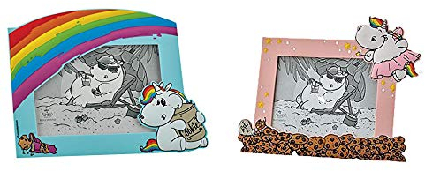 Pummeleinhorn. 2er Set Bilderrahmen Einhorn mit Keksdose + Pummelfee