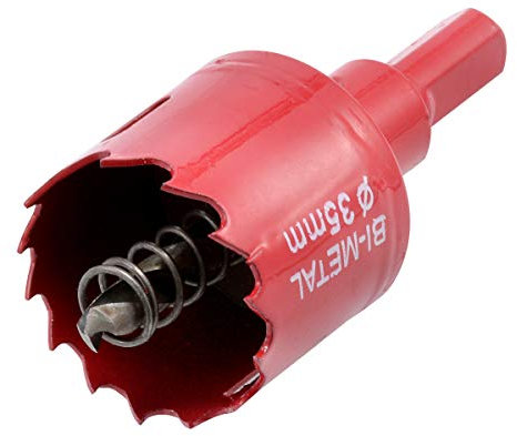 KATUR sega a tazza per legno, fresa a tazza bimetallica HSS da 35 mm per sfiato tubi, punta separata con codolo esagonale, taglio rapido e liscio per plastica, compensato, cartongesso e cartongesso