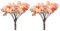 SANHOC Mini-Fee Garten-Dekorationen 2pcs Miniatures Micro Landschaft Harz Handwerk Bonsai Figurine Garten Terrarium Zubehör: Kirschbaum