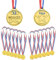 KANOSON Medaillen Gold, 12 Stücke Kunststoff Gewinner Kinder Medaille Olympics Goldmedaillen, Medaillen für Kindergeburtstag Party Spiele Prizzes Sportstag Spielzeug Wettbewerb Auszeichnungen