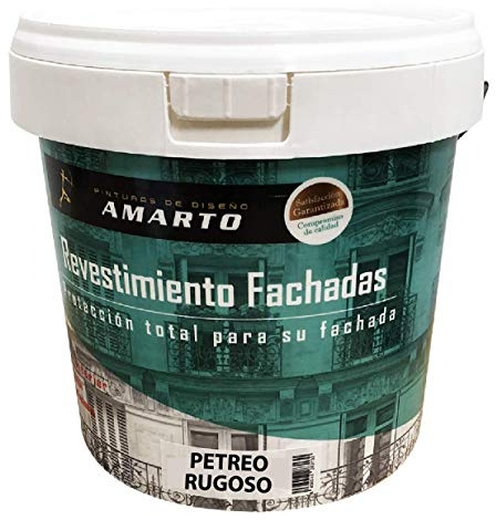 Amarto Revestimiento Pétreo Rugoso Blanco, 22 kg | Aplicar con rodillo de picar