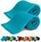KiGATEX 2er Pack Polar Fleecedecke Uni - Tagesdeckenset - Sofaüberwurf - 130x160 cm - ca. 420g pflegeleicht – Oeko-Tex Zertifiziert - türkis