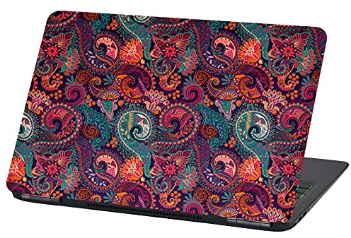 Laptop Folie Cover Abstrakt Klebefolie Notebook Aufkleber Schutzhülle selbstklebend Vinyl Skin Sticker (LP63 Paisley, 13-14 Zoll)