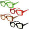 Eyekepper 4-pack Reading Glasses Blue Light Blocking Square Computer Glasses Readers Women +0.50